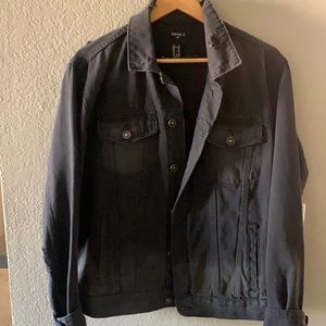 Forever 21 men black denim jacket